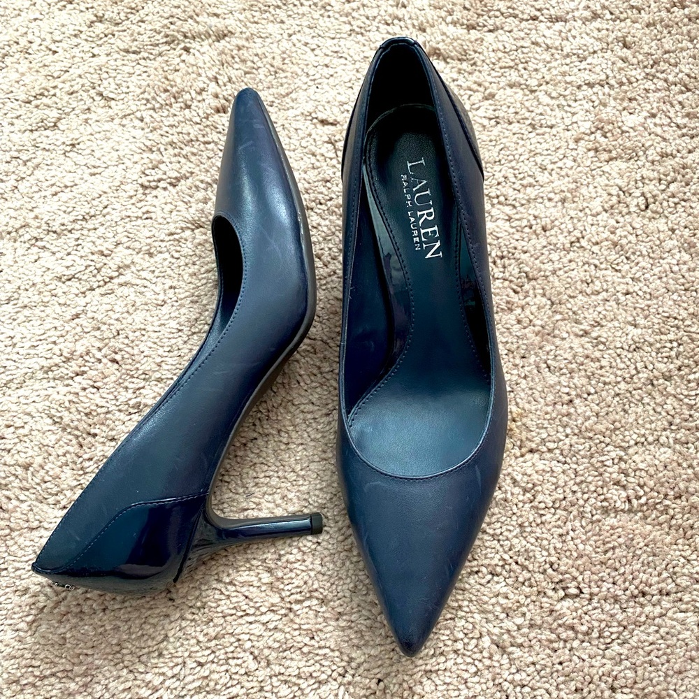 Lauren Navy Blue Low Punps
